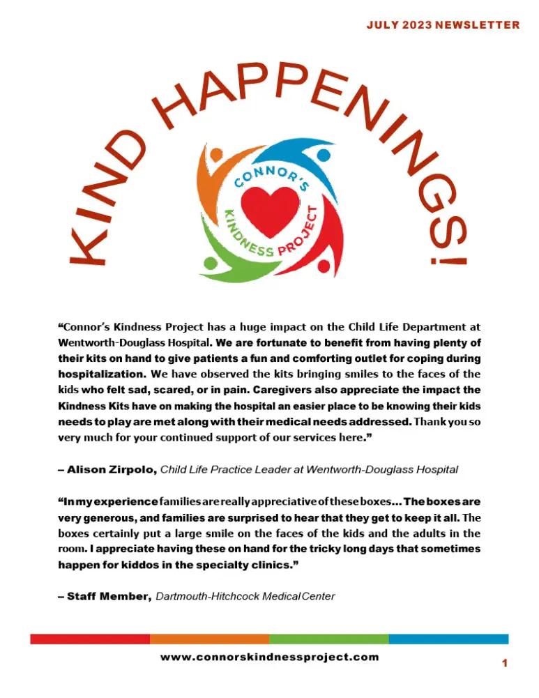 Summer 2023 Kind Happenings Newsletter